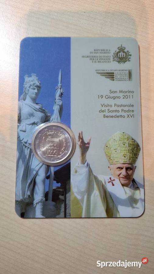 Moneta 2 Euro San Marino 2011 Benedykt XVI Świebodzin
