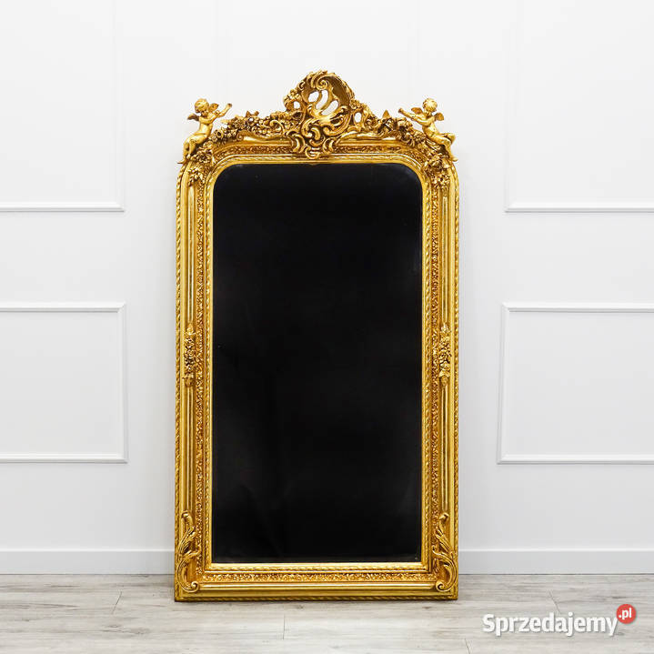 REPLIKA Lustro w ZŁOTEJ RAMIE zdobionej DEKOR Kalisz