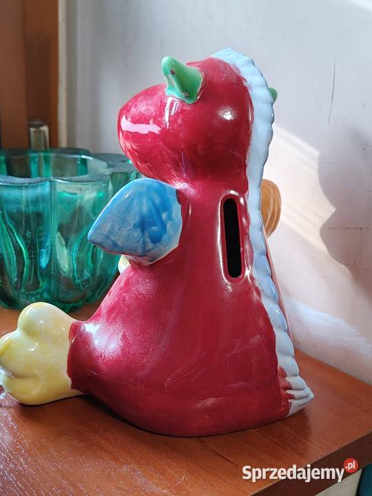 Ceramika Skarbonka smok ręcznie malowana Legnica