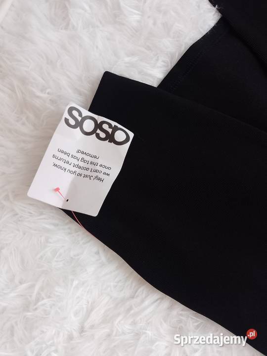3638 SM ASOS Design Czarna ołówkowa kamizelka z Kraków