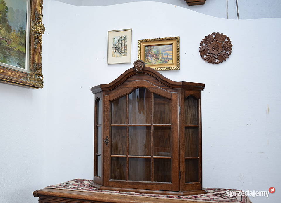 Witrynka wisząca dębowa witryna szafka wysyłam