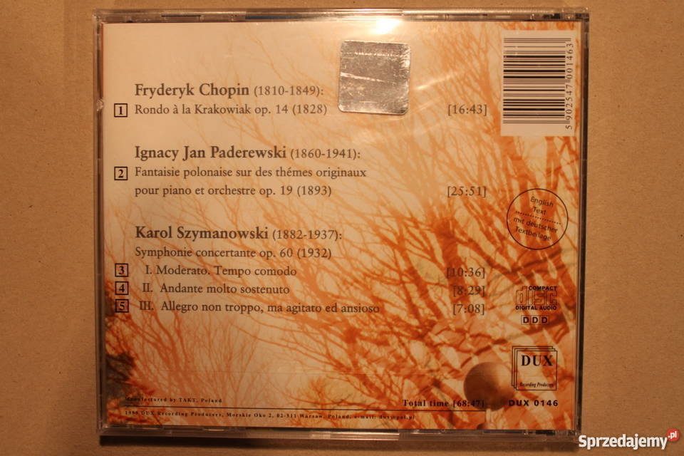 Chopin Paderewski Szymanowski Warszawa sprzedam