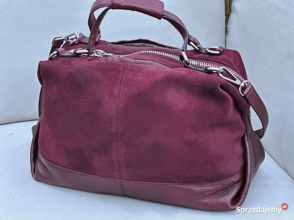 Torba DKNY głęboki wiśniowybordowy kolor Warszawa