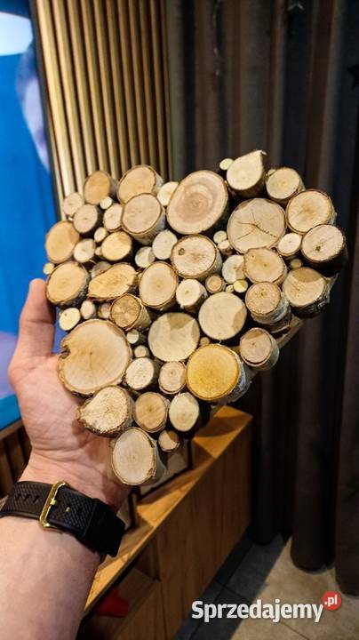 Serce z drewna Walentynki Handmade Rękodzieło Zabrze