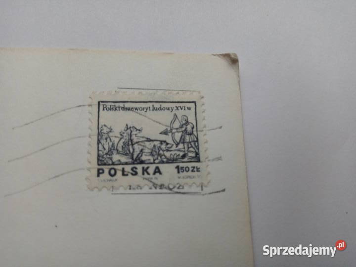 Pocztówka Zachód słońca wodą 1978r PRLu Znaczek śląskie Dąbrowa Górnicza