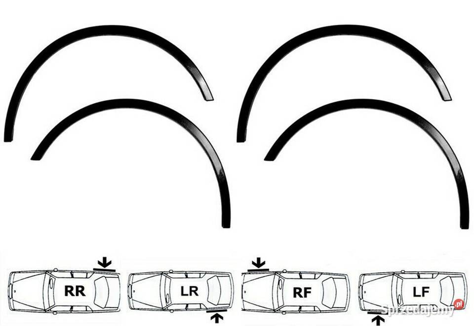 BMW Seria 7 E23 nakładki na błotnik kpl 4 listwa Ostrów Wielkopolski