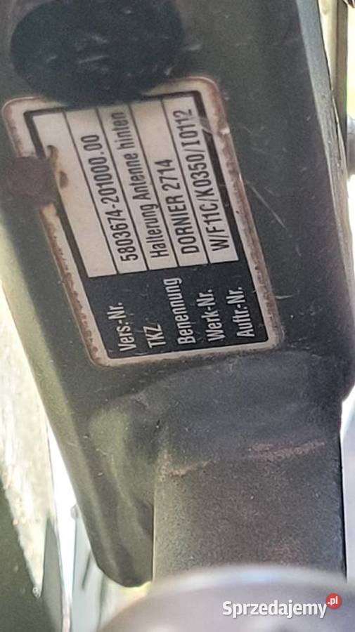 Uchwyt tylnej anteny Mercedes Wolf osobowe mazowieckie Warszawa
