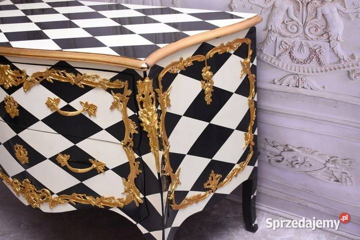Królewska Biało Czarna Komoda Vintage Szafa Kraków sprzedam