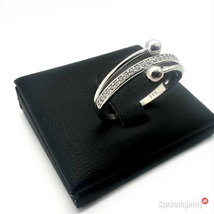 Nowy Rodowany Srebrny Pierścionek pr 925 292g srebro Elbląg