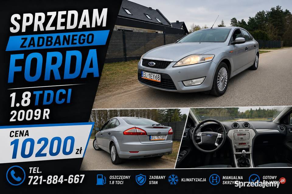 Ford mondeo 18tdci 2009r 1KM Mondeo