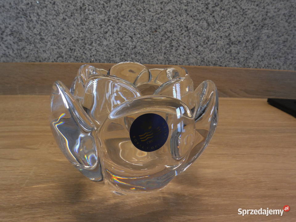 ROYAL COPENHAGEN LOTUS KRYSZTAŁOWY ŚWIECZNIK Raszków