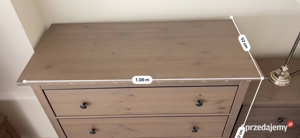 Komoda IKEA HEMNES 3 szuflady szarobrązowa Warszawa sprzedam