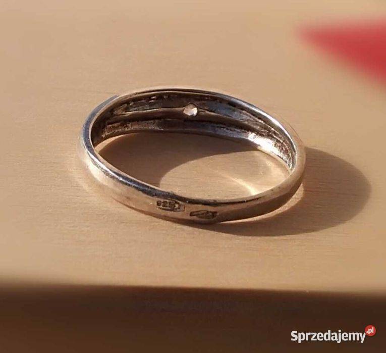 Pierścionek obrączka srebro 925 17mm śląskie