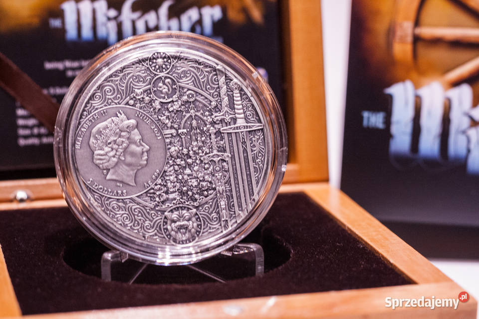 5 Krew Elfów Wiedźmin 2oz Ag 999 1112000 moneta Numizmatyka Gdańsk