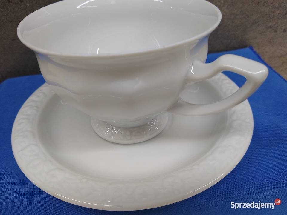 Filiżanka spodek Rosenthal Biała Maria Classic Porcelana i szkło