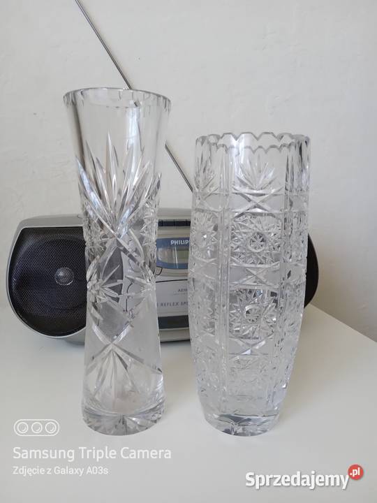 Wazony krysztalowe duże mazowieckie Warszawa sprzedam