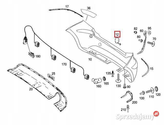 ZAŚLEPKA ZDERZAKA TYŁ MERCEDES W169 A1698850081 osobowe sprzedam