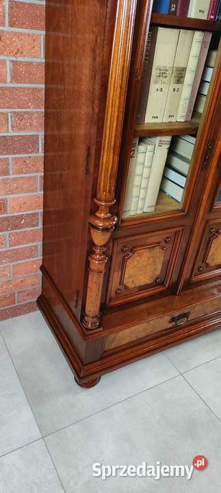 Ekskluzywna biblioteczka witryna eklektyczna Antyki lubuskie Łagów sprzedam