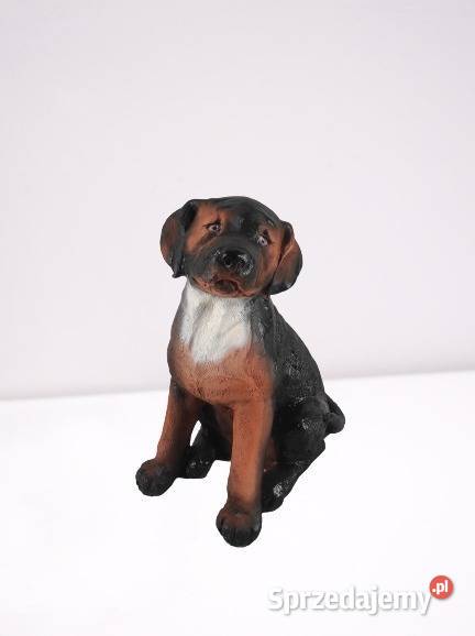Figura Dekoracja Rottweiler Mały Siedzący