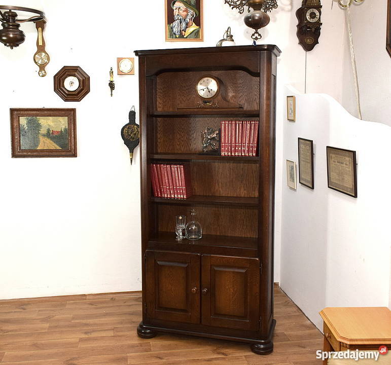 DĘBOWA BIBLIOTEKA REGAŁ BIBLIOTECZKA SZAFKA DĄB dolnośląskie Świdnica