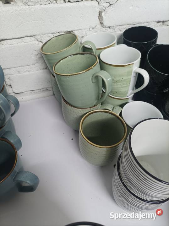 Kubek miska talerz ręcznie malowane Sterdyń