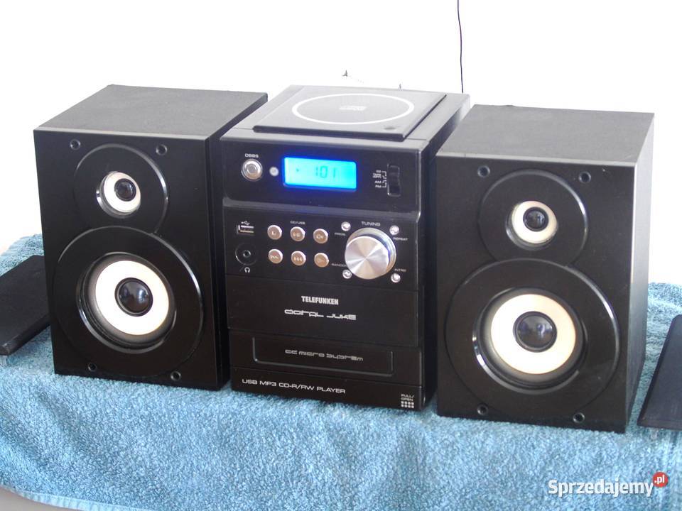 Wieża Telefunken CD USB mp3 kolumny sprawna Jasło