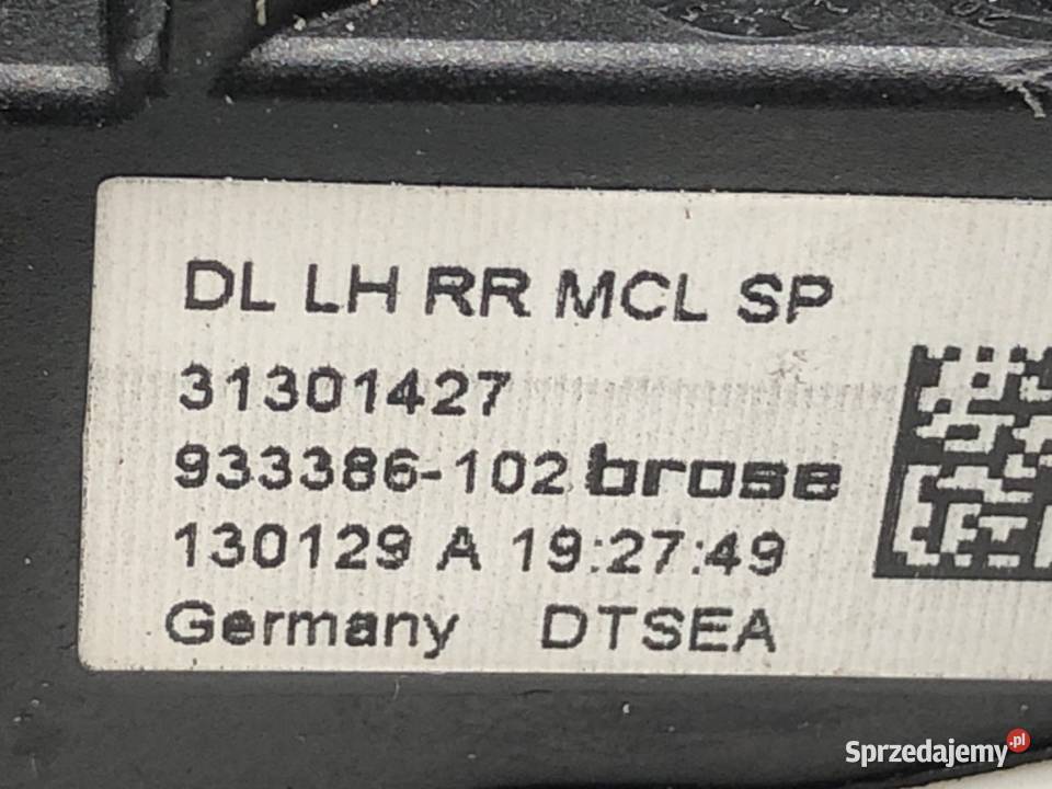 ZAMEK DRZWI LEWY TYŁ VOLVO V40 Hatchback podkarpackie