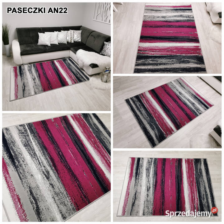 DYWAN 140X200 IDEA PASECZKI AN22 RÓŻOWE GĘSTY 1.4m Białystok