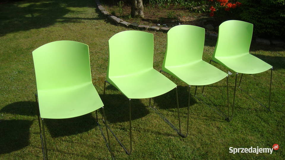Krzesła z ABSu 4pomarańczowe i 4 groszkowe mazowieckie Warszawa