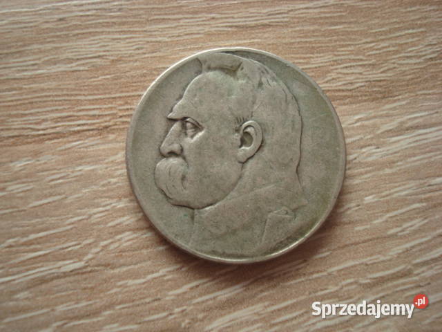 Moneta srebrna Piłsudski 5 z 1936 r kujawsko-pomorskie Bądkowo