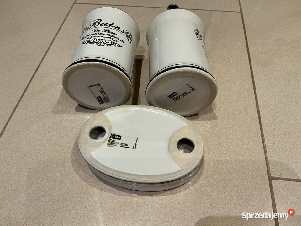 Zestaw Łazienkowy Ceramiczny Jysk biały Nowa Sól