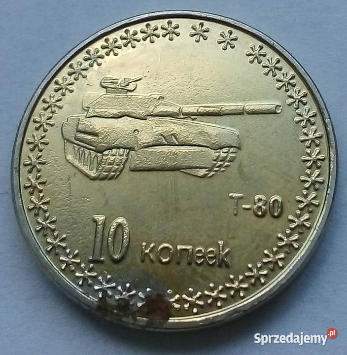 KRYM10 KOPIEJEK2014 r CZOŁG T80 Numizmatyka mazowieckie sprzedam