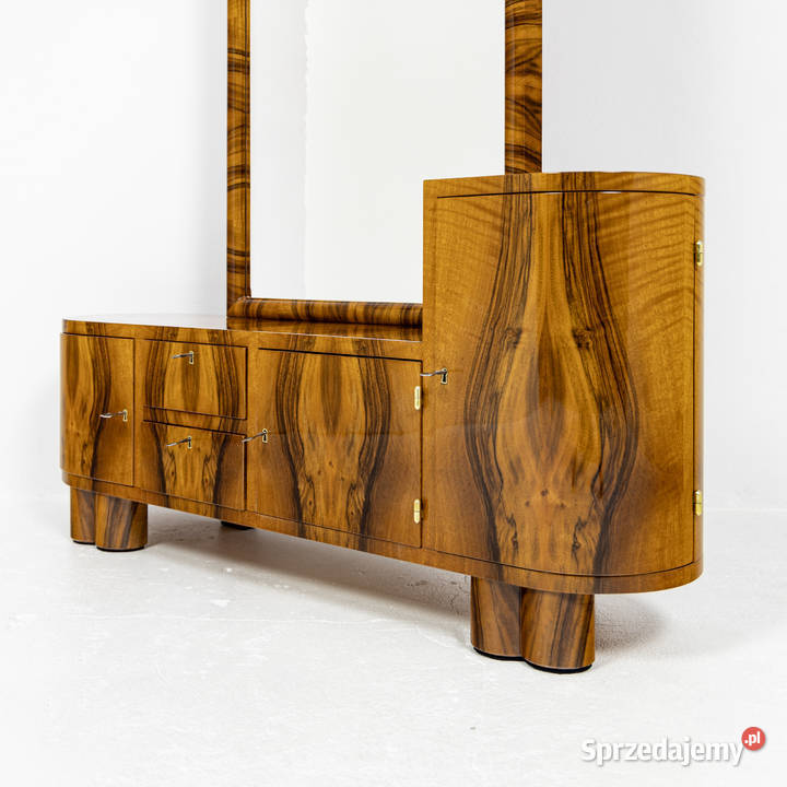 Toaletka lustro art deco orzech połysk Polska Meble Swarzędz sprzedam
