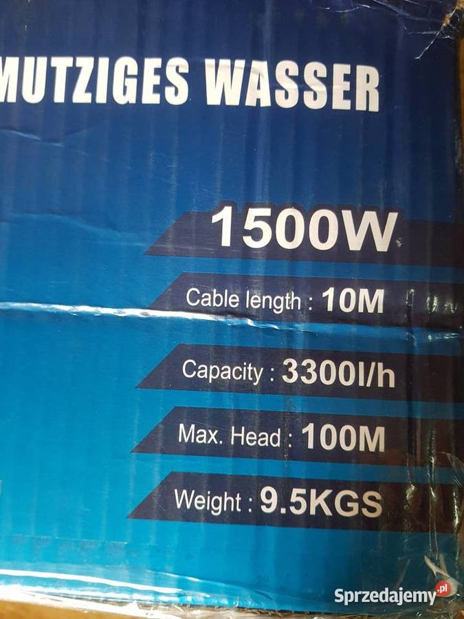 Pompa Do Wody Głębinowa Śrubowa 1500W Pływak Głogowa sprzedam