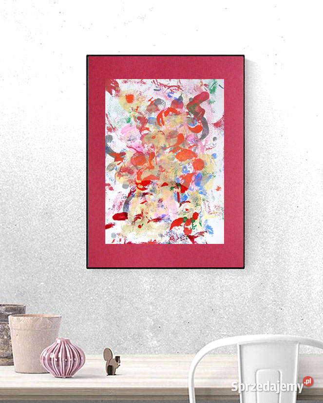 kolorowa dekoracja na ścianę abstrakcja 30x40 Łódź sprzedam