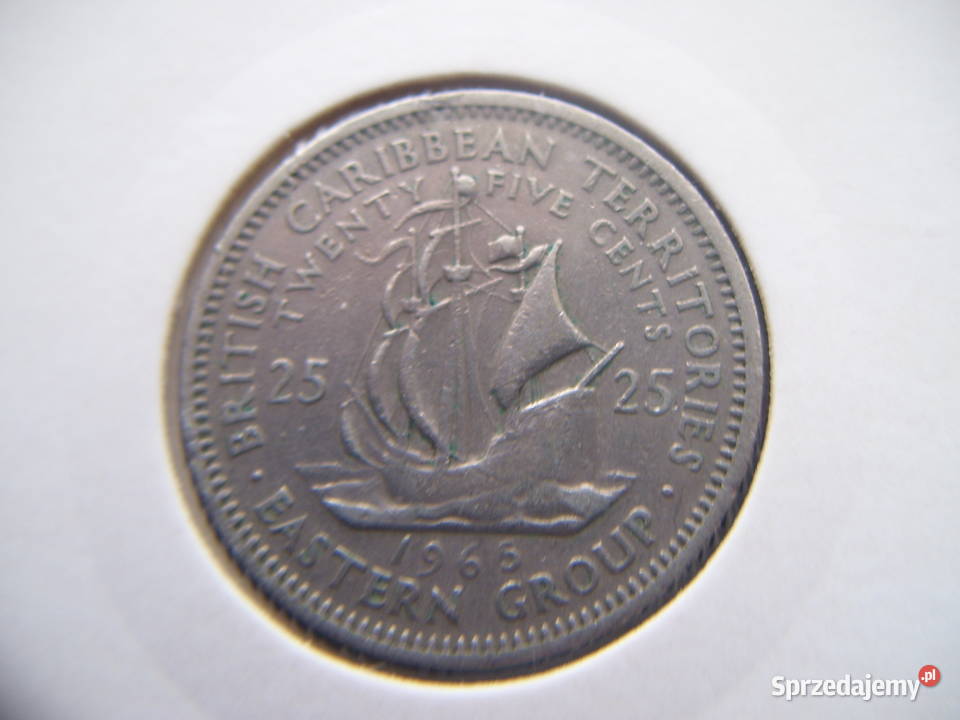 Stare monety 25 cent 1965 Karaiby Brytyjskie podkarpackie sprzedam