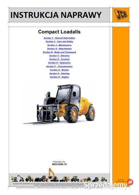 JCB 52040 52450 52755 instrukcja naprawy Kielce