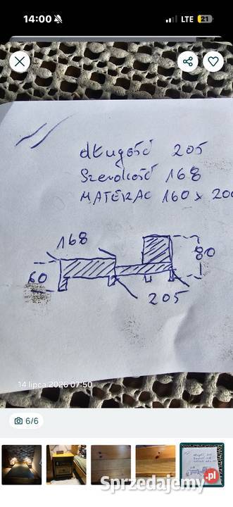 Rama łóżka 2 szafki nocne dolnośląskie Wrocław