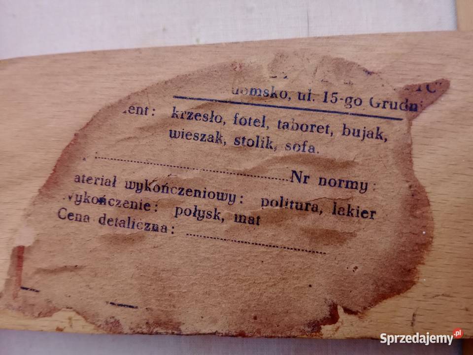 Krzesła Radomsko A6150 okres PRL Warszawa