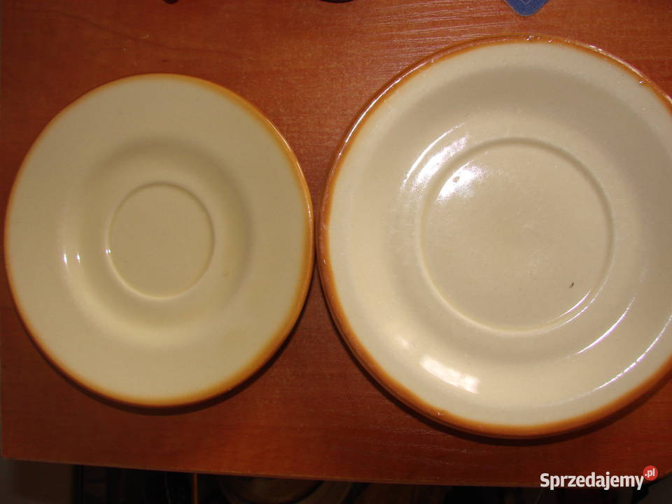 Porcelit Tułowice talerzyk i spodek pomorskie Pruszcz Gdański