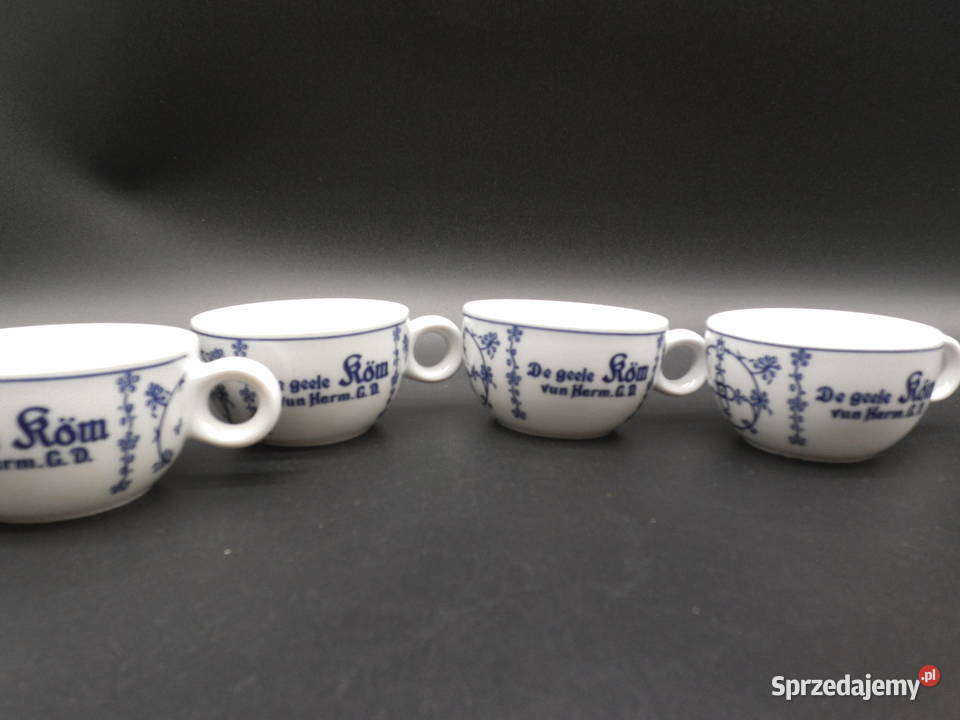 Porcelanowe filiżanki 4 do mokki Schnwald wzór