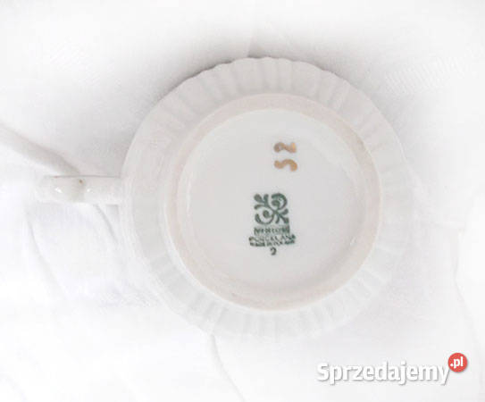 prl mlecznik z zielonym paskiem porcelanowy Dzbanki, karafki i mleczniki Szczecin