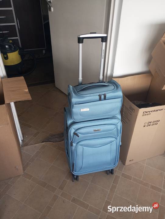 walizka kabinowa z kuferkiem z grubej codury na Lublin