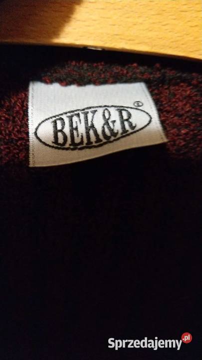 Sweter narzuta ciemny bordowy BekR M L XL 38 40 Warszawa