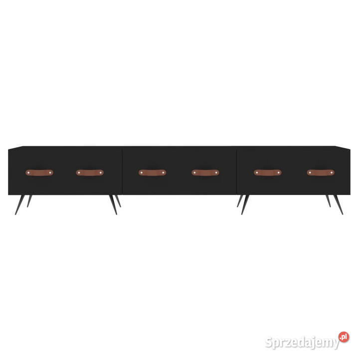 Szafka pod TV czarna 150x36x30 materiał Warszawa