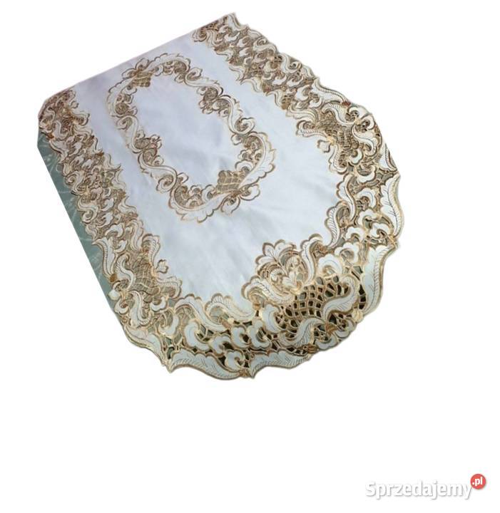 Bieżnik w kolorze Cappuccino haftowany 60x120 mazowieckie Piaseczno