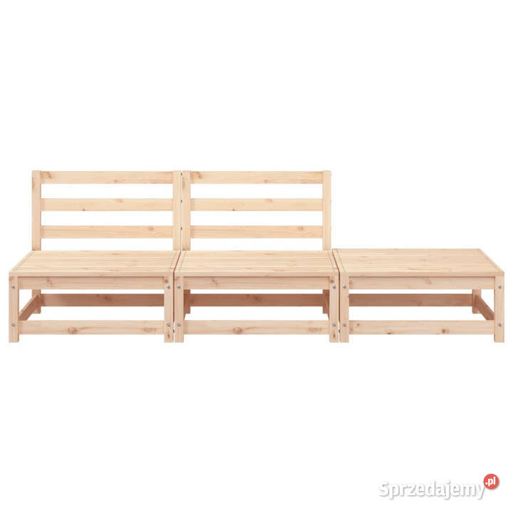 Sofa ogrodowa bez podłokietników z podnóżkiem