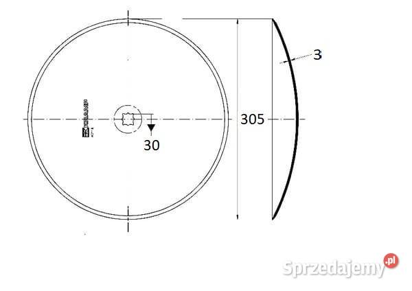 Talerz brony gładki 305x3 mm HD300030 Do maszyn uprawowych