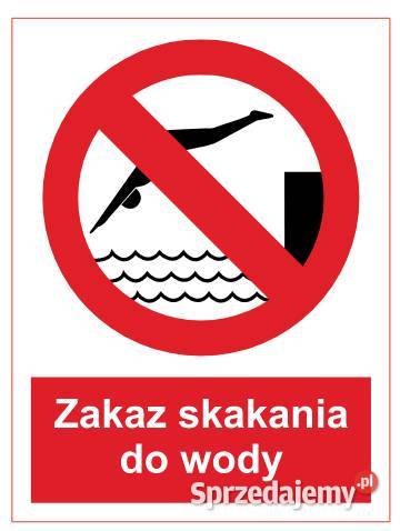 Naklejka BHP Zakaz skakania do wody GC060 małopolskie