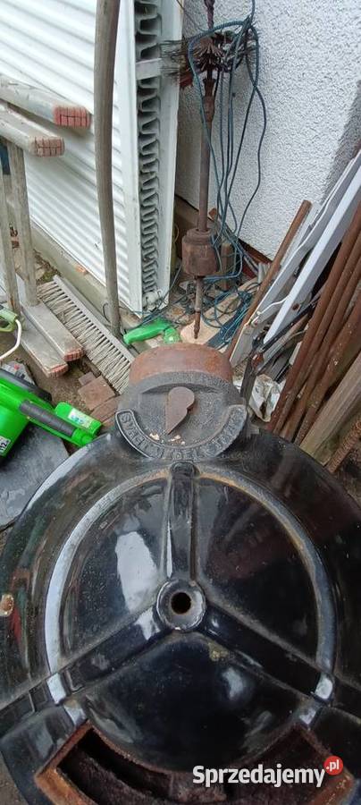 Stary piecyk koza emalia żeliwo Nysa